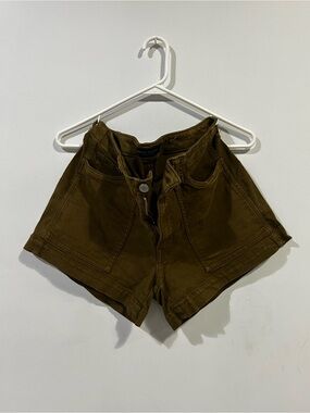 Banana Republic Olive High-Waist Utility Shorts